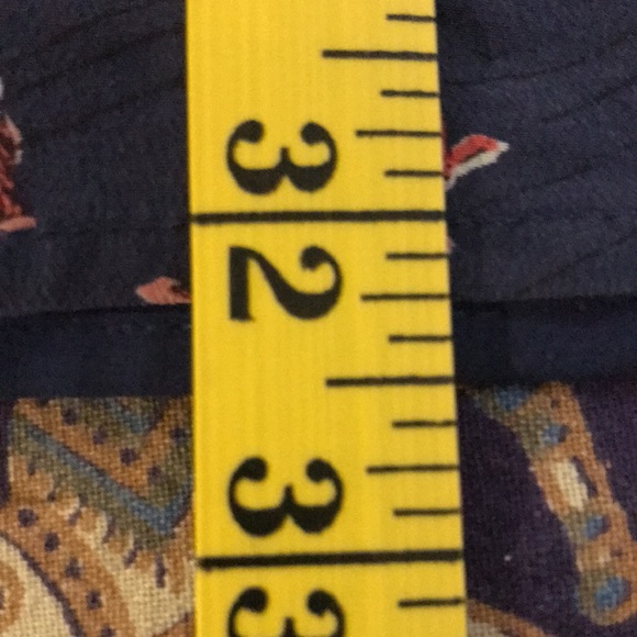 Madewell Silk Dress Size 6 Navy with Abstract Red birds Elastic waist Lined - Picture 10 of 14